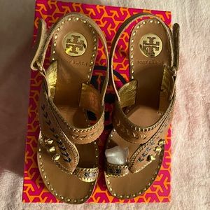 Tory Burch Size 8 EWC low heeled sandals.